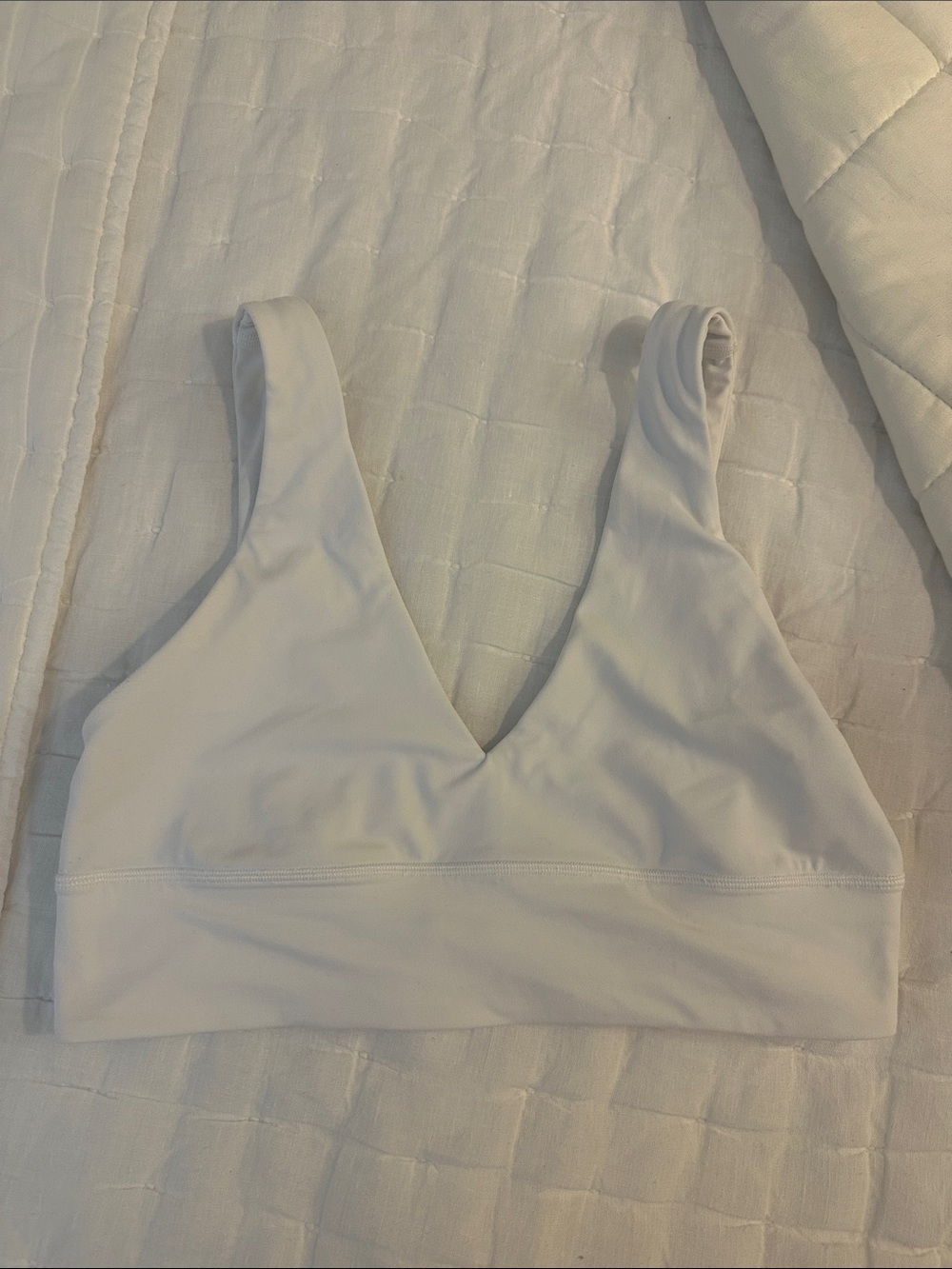 White V Neck Sports bra- Lululemon